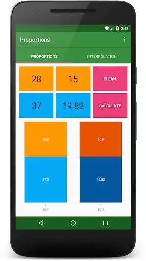 Play Calculator is a proportion and interpolation