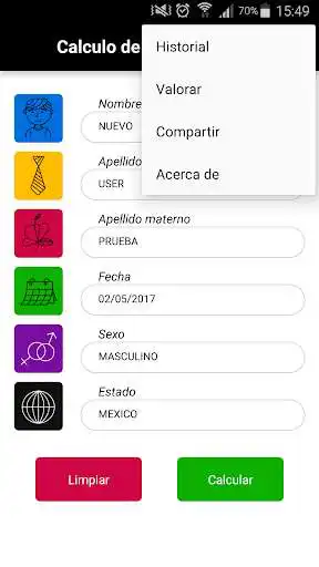 Play APK Calculo de RFC y CURP  and enjoy Calculo de RFC y CURP with UptoPlay com.app.sidig.curp_rfc