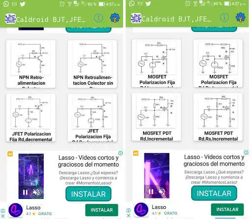 Play Caldroid Analisis Transistor Bjt, Mosfet, Jfet  and enjoy Caldroid Analisis Transistor Bjt, Mosfet, Jfet with UptoPlay