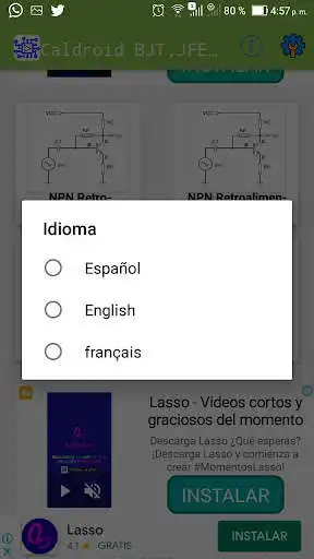 Play Caldroid Analisis Transistor Bjt, Mosfet, Jfet as an online game Caldroid Analisis Transistor Bjt, Mosfet, Jfet with UptoPlay