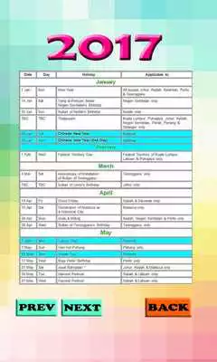 Play Calendar 2017 Malaysia