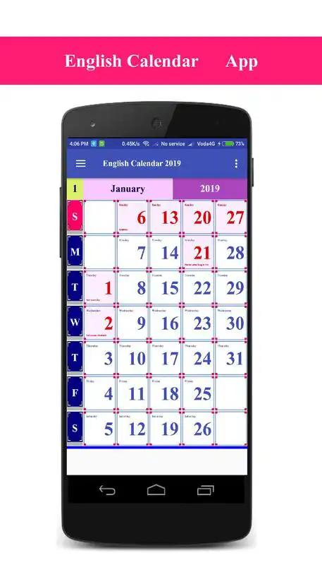 Play Calendar 2019 Saint Vincent and the Grenadines