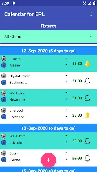 Play Calendar for English Premier League  and enjoy Calendar for English Premier League with UptoPlay