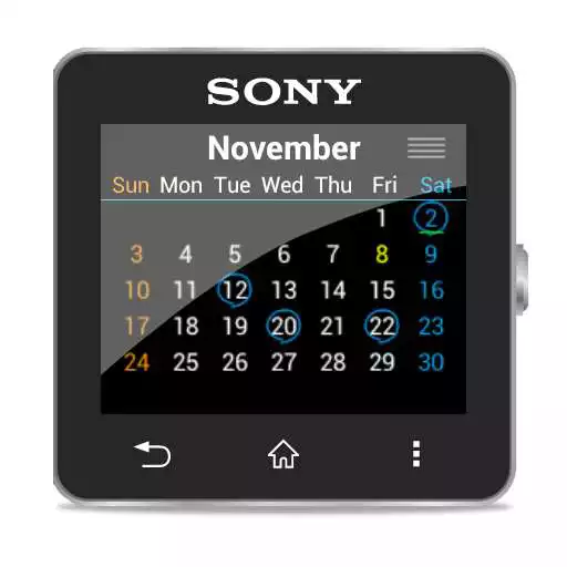 Run free android online Calendar for SmartWatch 2 APK