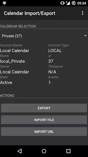Play Calendar Import - Export (ics) Play Calendar Import - Export (ics)