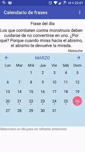 Play Calendario de frases  and enjoy Calendario de frases with UptoPlay