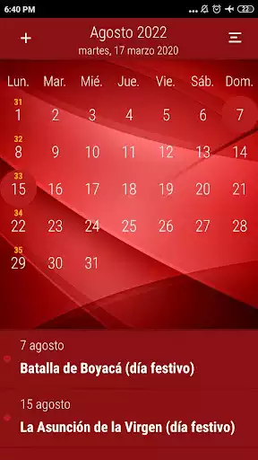 Play APK Calendario Festivos Colombia  and enjoy Calendario Festivos Colombia with UptoPlay com.BDWTown.calendarioFestivosColombia