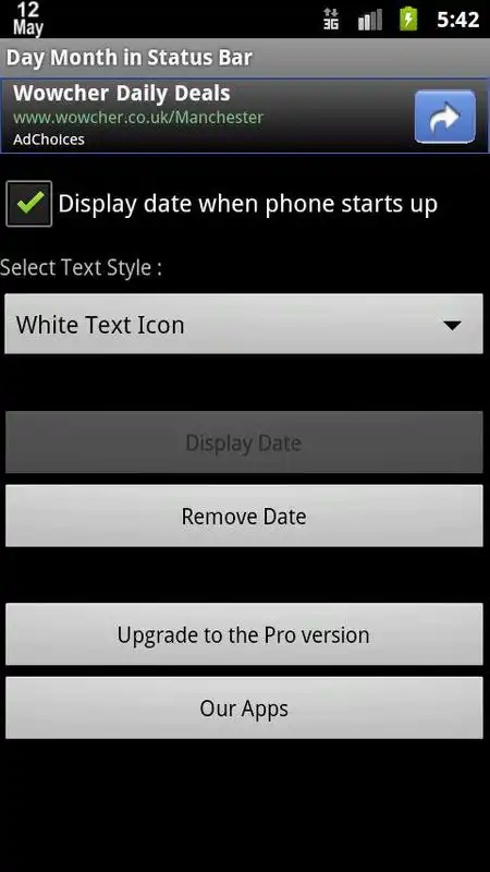 Play Calendar Status Bar