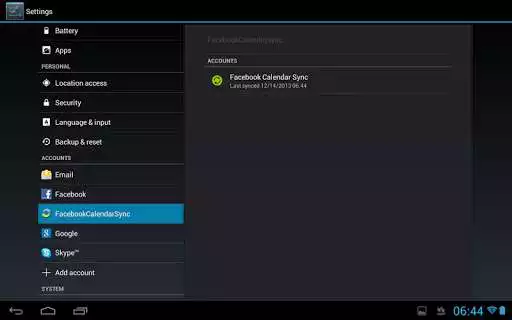 Play Calendar Sync for Facebook