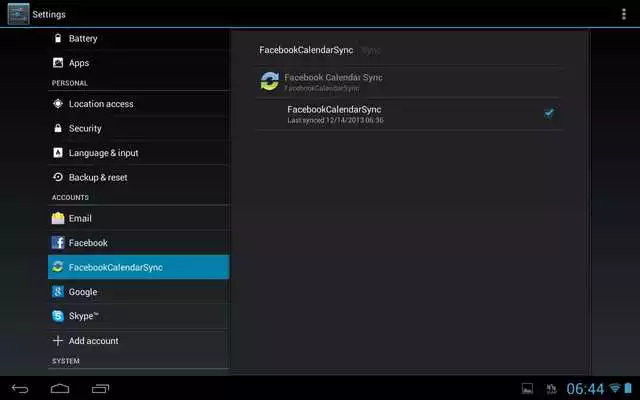 Play Calendar Sync for Facebook