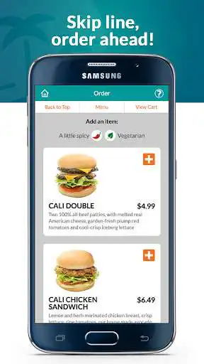 Play APK CaliBurger  and enjoy CaliBurger with UptoPlay com.caliburger.mobile