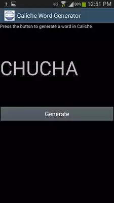 Play Caliche Word Generator