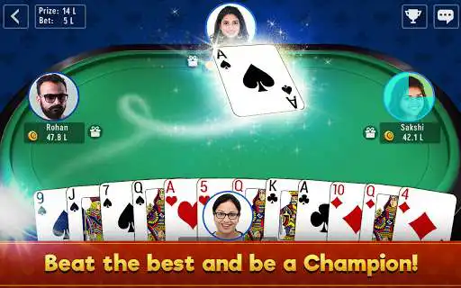 Play Callbreak Gold - Multiplayer as an online game Callbreak Gold - Multiplayer with UptoPlay