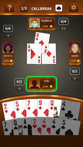 Play Callbreak HD : Spades as an online game Callbreak HD : Spades with UptoPlay