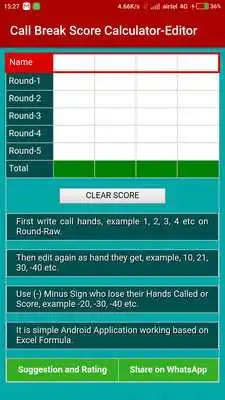 Play Call Break Point Calculator Multiplayer-Offline