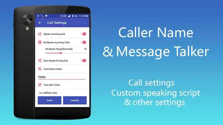 Play Caller Name  Message Talker
