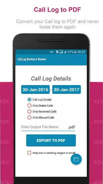 Play Call Log PDF Backup  Restore as an online game Call Log PDF Backup  Restore with UptoPlay