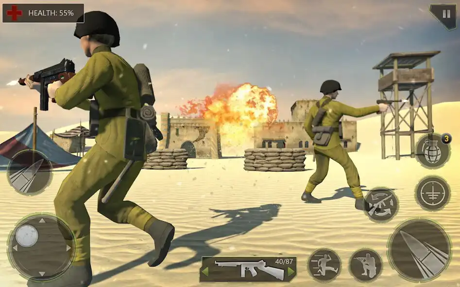 Play Call of Army WW2 Shooter Game  and enjoy Call of Army WW2 Shooter Game with UptoPlay