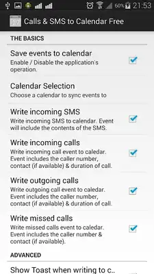 Play Calls and SMS to Calendar Free