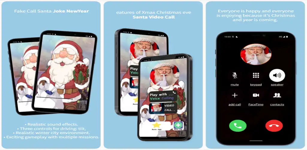 Play Call vid Santa phone game as an online game Call vid Santa phone game with UptoPlay