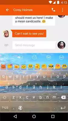 Play Calm Sea Kitty Emoji Keyboard