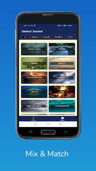 Play Calm Sounds: Sleep, Meditate as an online game Calm Sounds: Sleep, Meditate with UptoPlay