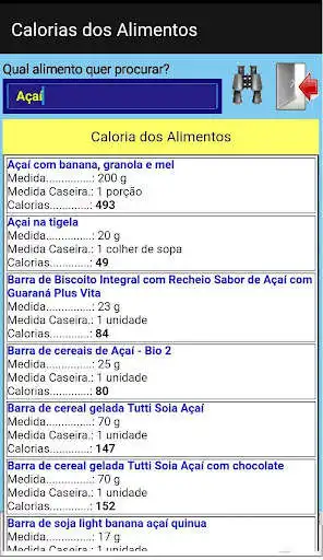 Play Calorias dos Alimentos as an online game Calorias dos Alimentos with UptoPlay