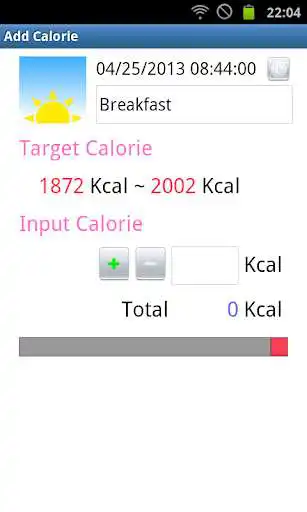 Play CalorieAdder as an online game CalorieAdder with UptoPlay