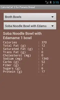 Play CalorieCat 3 for Panera Bread