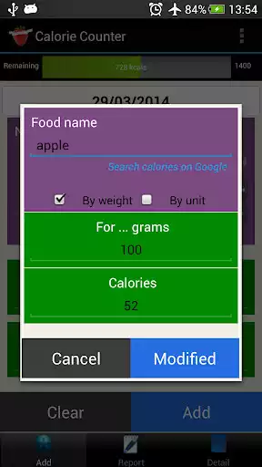 Play Calorie Counter Simple Lite as an online game Calorie Counter Simple Lite with UptoPlay