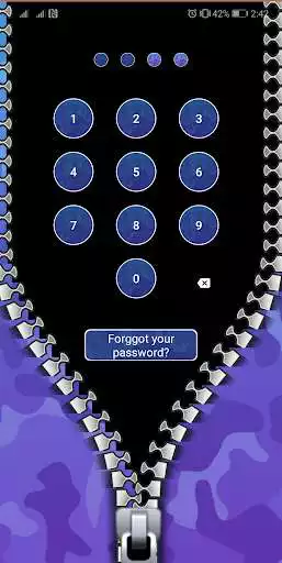 Play Camouflage Zipper Lock Screen With Pin as an online game Camouflage Zipper Lock Screen With Pin with UptoPlay