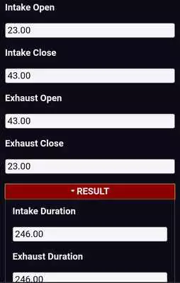 Play Camshaft Duration LC LSA Overlap Calculator PRO Play Camshaft Duration LC LSA Overlap Calculator PRO