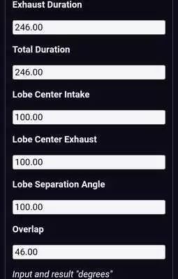 Play Camshaft Duration LC LSA Overlap Calculator PRO Play Camshaft Duration LC LSA Overlap Calculator PRO