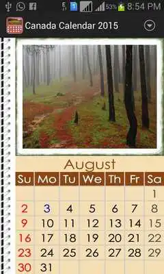 Play CANADA Calendar 2015