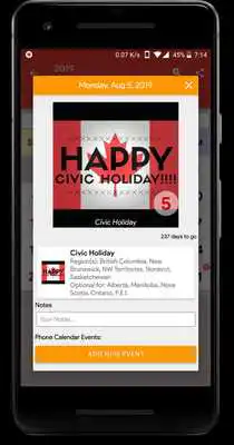 Play Canada Calendar