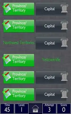 Play Canada Provinces Geo Memory