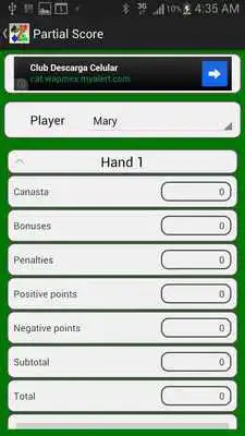 Play Canasta Score Play Canasta Score