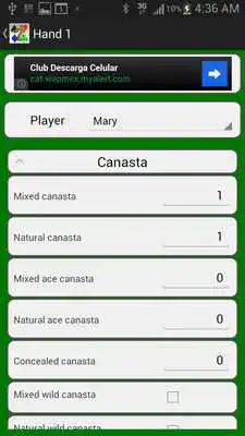 Play Canasta Score Play Canasta Score