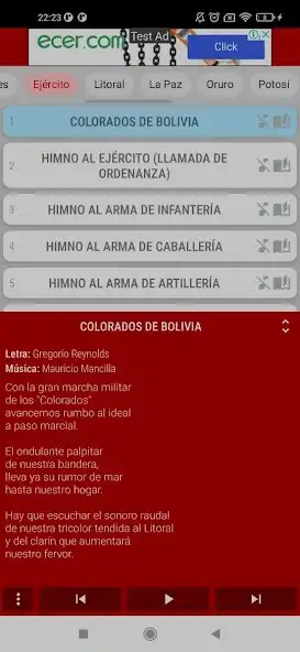 Play Cancionero Boliviano Lite as an online game Cancionero Boliviano Lite with UptoPlay