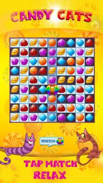 Play Candy Cats: Match 3 Puzzle as an online game Candy Cats: Match 3 Puzzle with UptoPlay