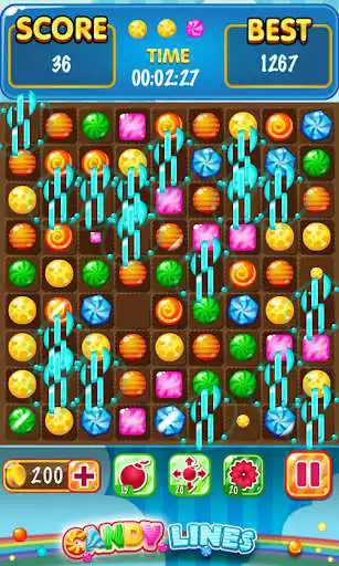 Play Candy Lines: Five in a row as an online game Candy Lines: Five in a row with UptoPlay