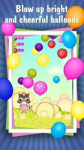 Play Candy Raccoon: Pop Balloons as an online game Candy Raccoon: Pop Balloons with UptoPlay