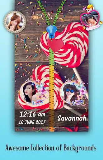 Play Candy Zipper Lock Screen