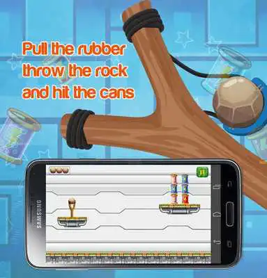 Play Cans knockdown : Slingshot Play Cans knockdown : Slingshot