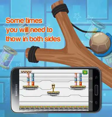 Play Cans knockdown : Slingshot Play Cans knockdown : Slingshot