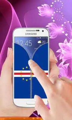 Play Cape Verde flag zipLock Screen