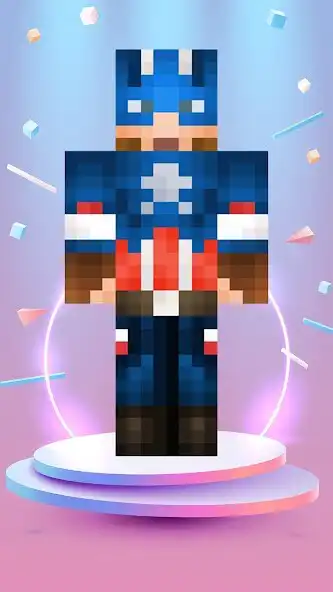 Play Captain America Skin Minecraft  and enjoy Captain America Skin Minecraft with UptoPlay
