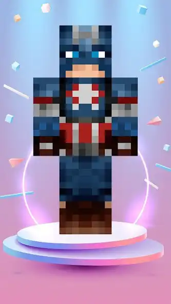 Play Captain America Skin Minecraft as an online game Captain America Skin Minecraft with UptoPlay