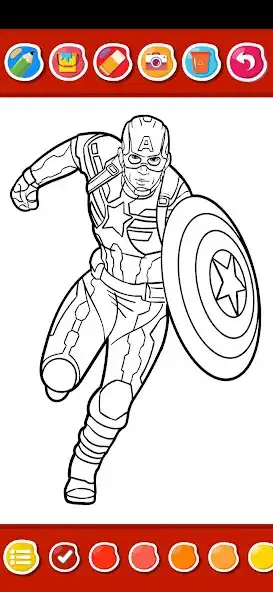 Play Captain Hero Coloring  and enjoy Captain Hero Coloring with UptoPlay