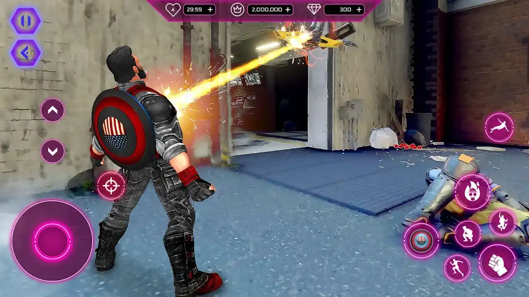 Play Captain hero vs Iron Hero as an online game Captain hero vs Iron Hero with UptoPlay